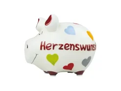 G. Wurm Spardose Herzenswunsch 12.5 x 9 x 9 cm