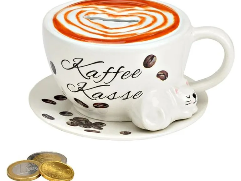 G. Wurm Spardose Kaffetasse 14 x 8 x 13 cm