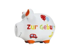 G. Wurm Spardose Zur Geburt 12.5 x 9 x 9 cm