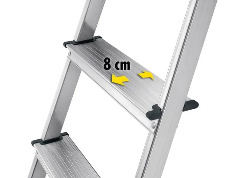 Hailo Bockleiter L60, Alu, mit Arbeitsschale 8 Stufen