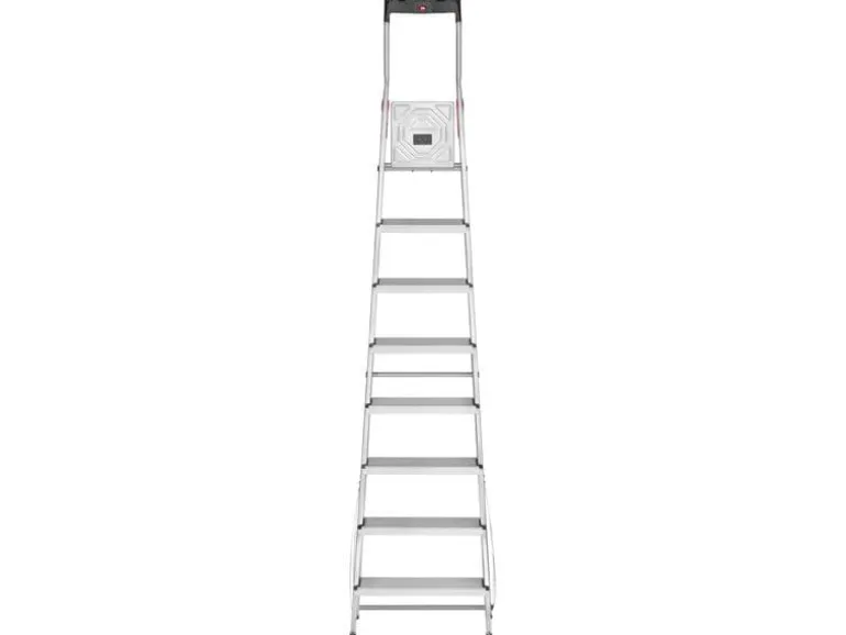Hailo Bockleiter L60, Alu, mit Arbeitsschale 8 Stufen