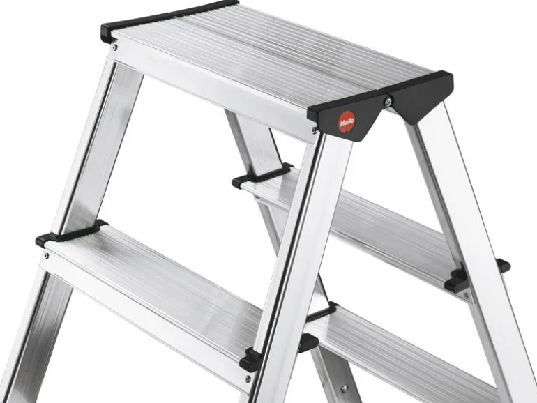 Hailo Doppelstufenleiter D60, Alu 7 Stufen