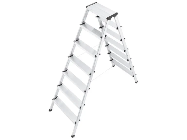 Hailo Doppelstufenleiter D60, Alu 7 Stufen