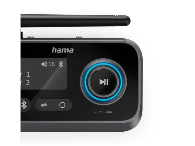 Hama Link.it duo Bluetooth-Sender und -Empfänger, Schwarz