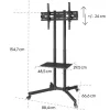Hama Technics AG TV-Ständer mit Rollen "Trolley" Schwarz
