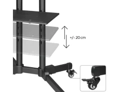 Hama Technics AG TV-Ständer mit Rollen