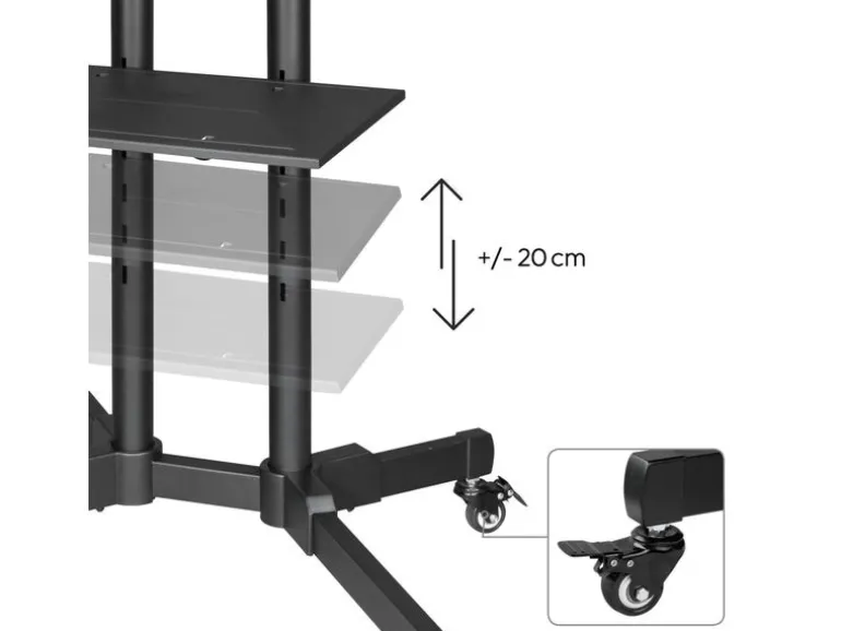 Hama Technics AG TV-Ständer mit Rollen "Trolley" Schwarz