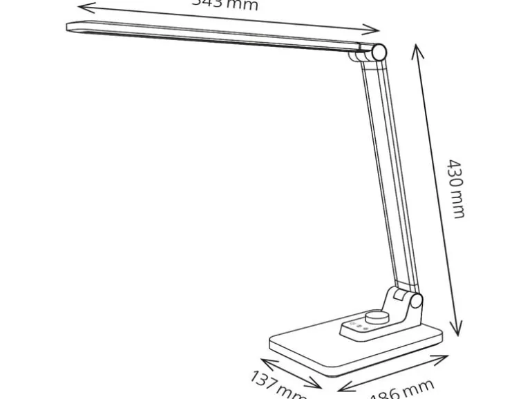Hansa Schreibtischleuchte LED Breeze 9 W, 3000-5800 Kelvin, Grau