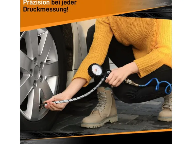 Hardtwerk Druckluft-Reifenfüllmesser Messbereich: 012 bar