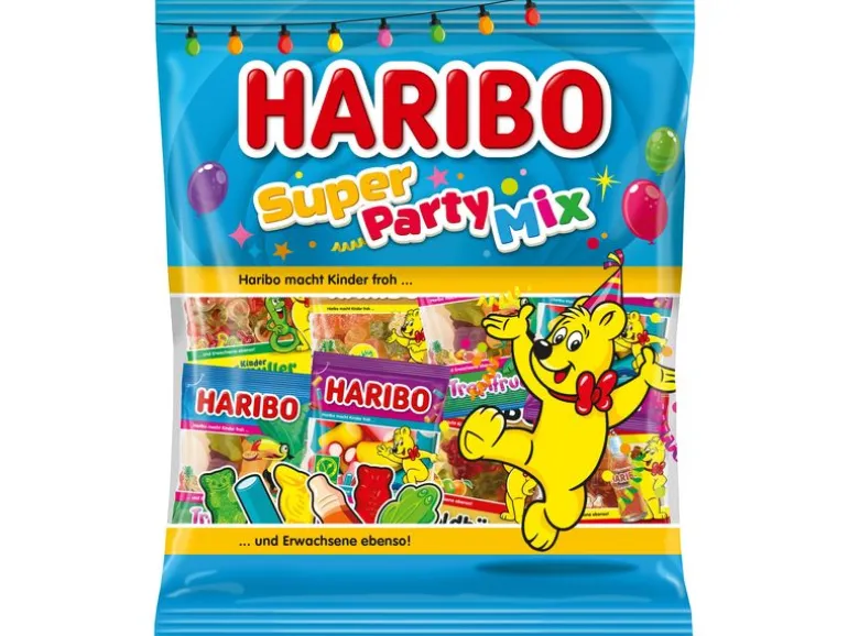 Haribo Gummibonbons Super Party Mix Beutel 1000 g