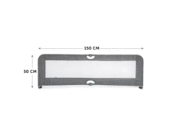 Hauck Bettgitter Sleep n Safe Plus XL Grau 150 x 50 cm