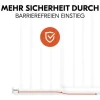 Hauck Türschutzgitter Clear Step 2 +21 cm Weiss