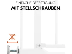 Hauck Türschutzgitter Clear Step 2 +21 cm Weiss