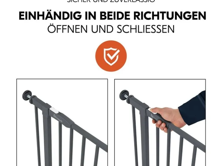 Hauck Türschutzgitter Open N Stop 2 Dark Grey 75 cm - 80 cm