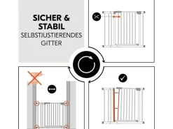 Hauck Türschutzgitter Open N Stop 2 Set +9 cm Weiss