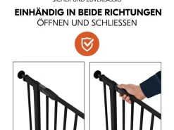 Hauck Türschutzgitter Open N Stop 2 Schwarz 75 cm - 80 cm