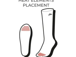 Heat Experience Beheizbare technische Socken mit Batterien Sand/Schwarz M