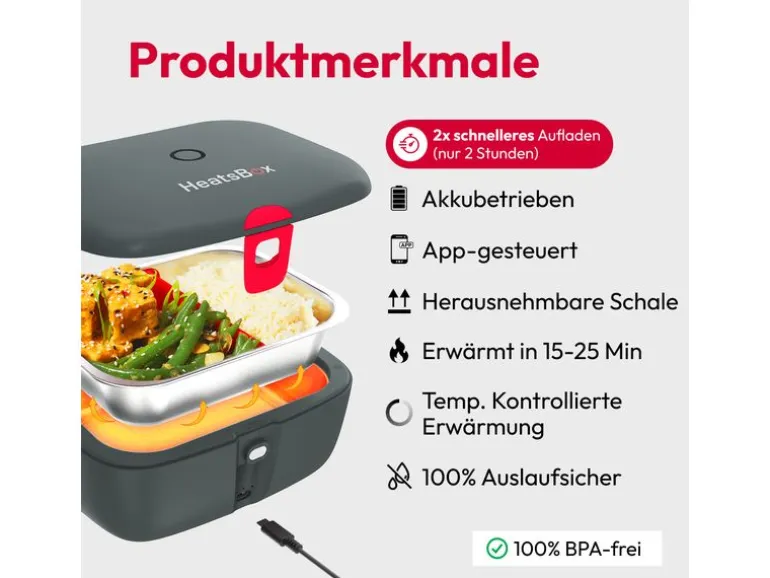HeatsBox Lunchbox GO 2.0 Grau