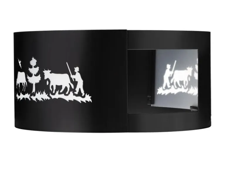 Heidi Cheese Line Fondue-Rechaud Windschutz Alpes XL Schwarz