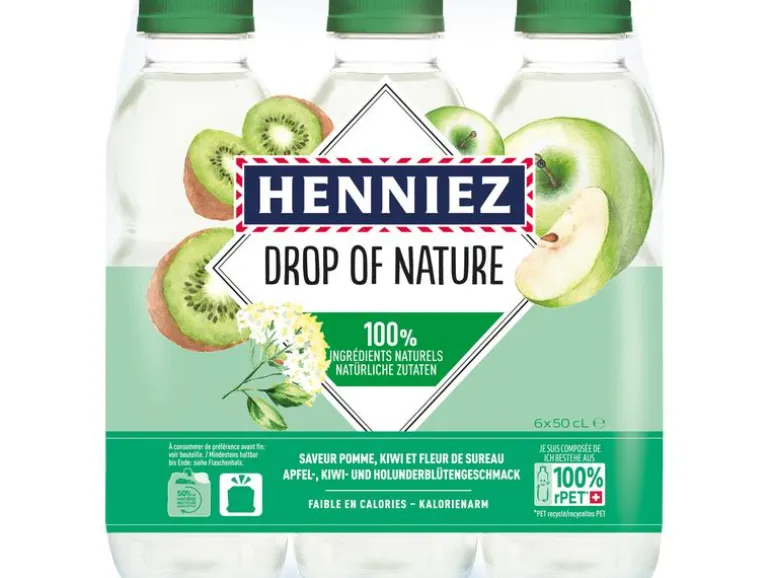 Henniez Drop of Nature Apfel, Kiwi & Holunderblüte 6 x 0.5 l