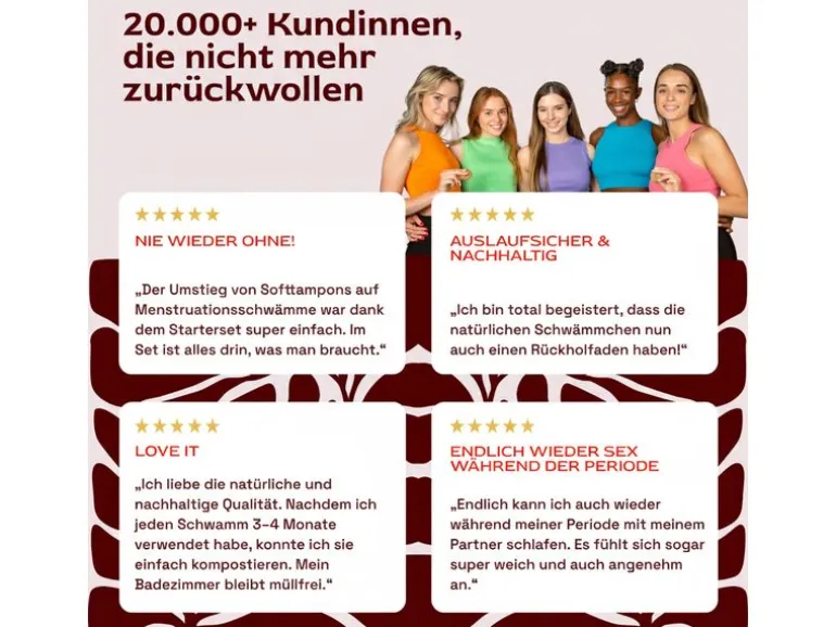 Hera Organics Menstruationsschwamm Grösse L 3 Stück