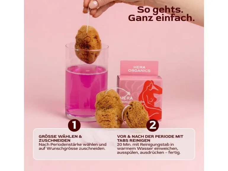 Hera Organics Starterkit Menstruationsschwämme Gr. M