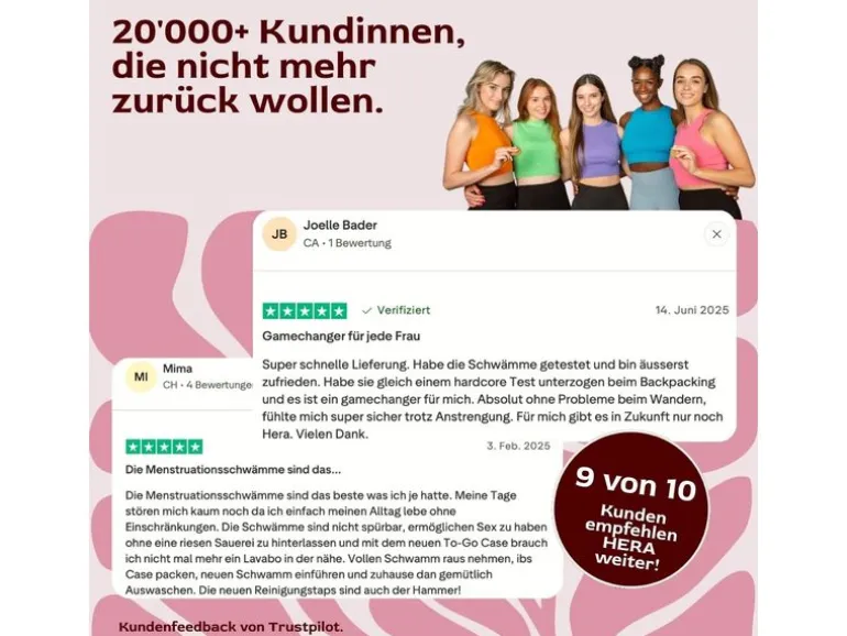 Hera Organics Starterkit Menstruationsschwämme Gr. M