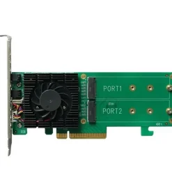 Highpoint RAID-Controller SSD6202A PCI-Ex8v3 - 2x M.2 NVMe, bootfähig