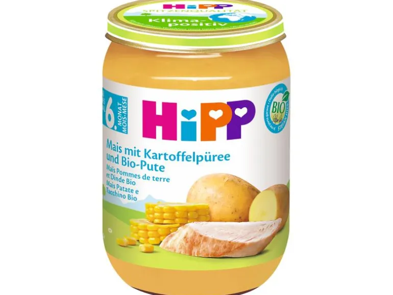 HIPP Menü Bio Mais Kartoffelpüree Bio-Pute 190 g