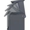 Holmberg Briefkasten 39.5 x 14.2 x 115 cm Anthrazit