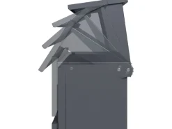 Holmberg Briefkasten 39.5 x 14.2 x 115 cm Anthrazit
