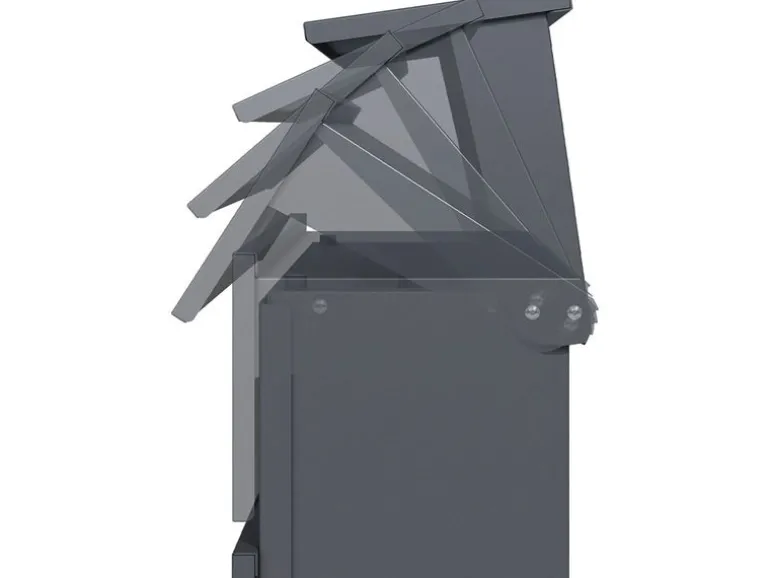 Holmberg Briefkasten 39.5 x 14.2 x 115 cm Anthrazit