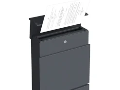 Holmberg Briefkasten 39.5 x 14.2 x 115 cm Anthrazit