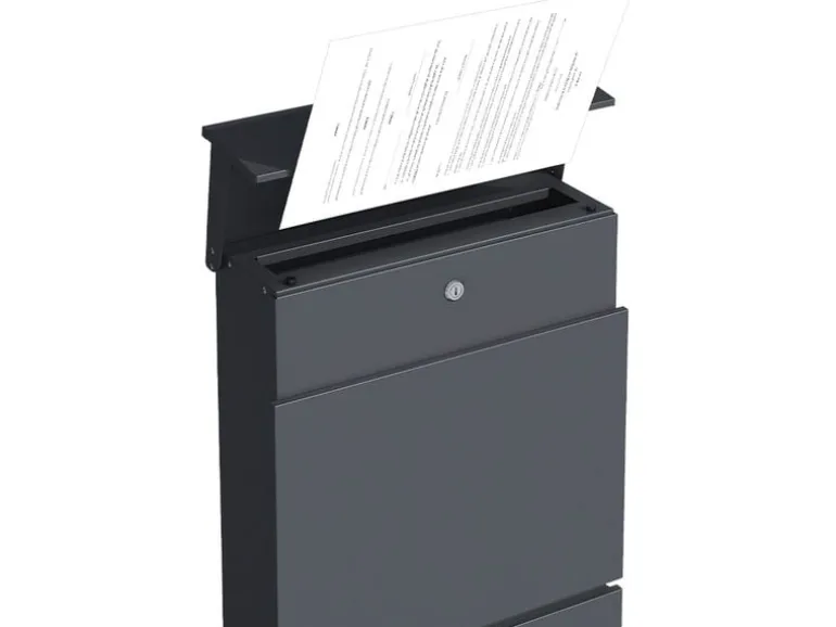 Holmberg Briefkasten 39.5 x 14.2 x 115 cm Anthrazit