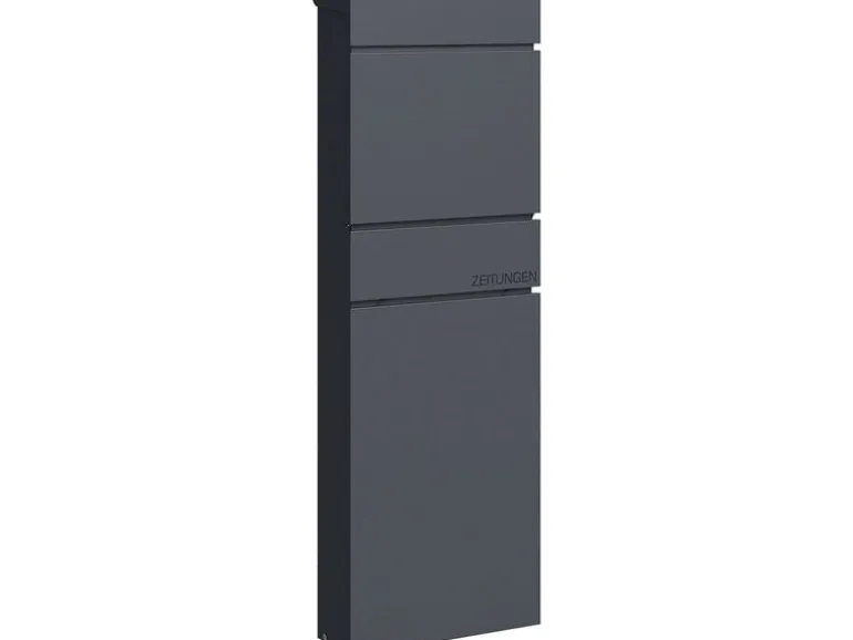 Holmberg Briefkasten 39.5 x 14.2 x 115 cm Anthrazit