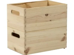 Holz Zollhaus Aufbewahrungskiste Kiefer 20 x 14 x 30 cm, Braun