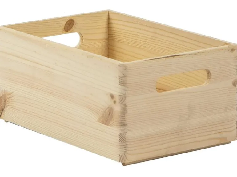 Holz Zollhaus Aufbewahrungskiste Kiefer 20 x 14 x 30 cm, Braun