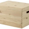 Holz Zollhaus Aufbewahrungsbox mit Deckel, Kiefer 30 x 23 x 40 cm, Braun