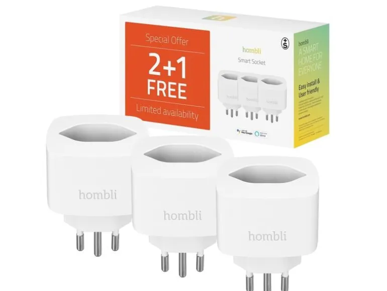 hombli Smart Socket CH, Weiss, 3er-Set