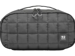 Hori Tasche Puff Pouch Gesteppt, Schwarz