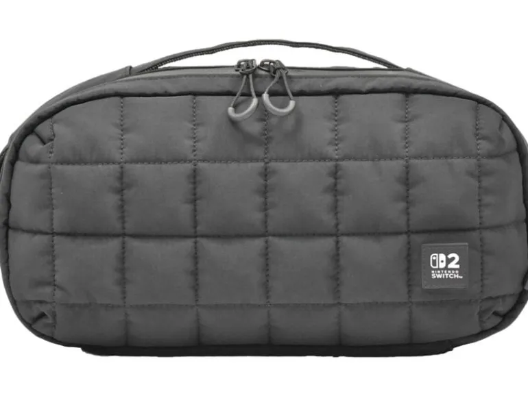 Hori Tasche Puff Pouch Gesteppt, Schwarz