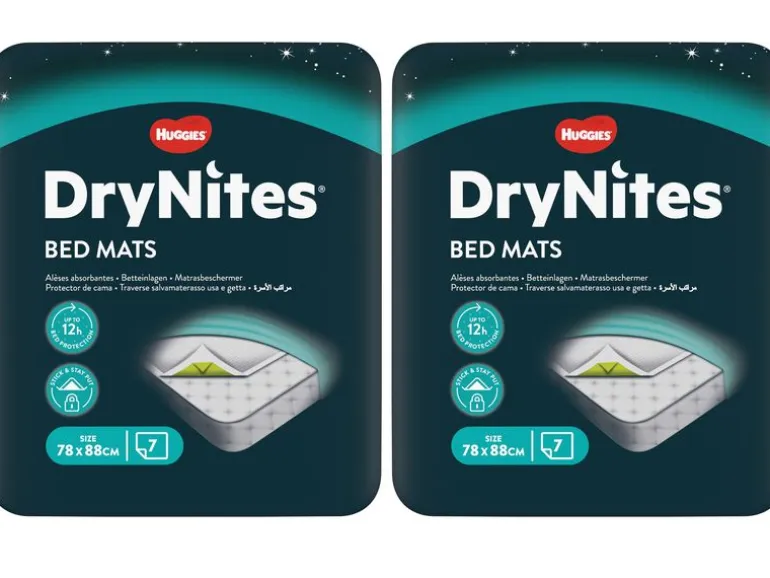 Huggies Matratzenschutz Dry Nites 88 x 78 cm, Weiss