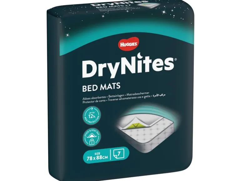 Huggies Matratzenschutz Dry Nites 88 x 78 cm, Weiss
