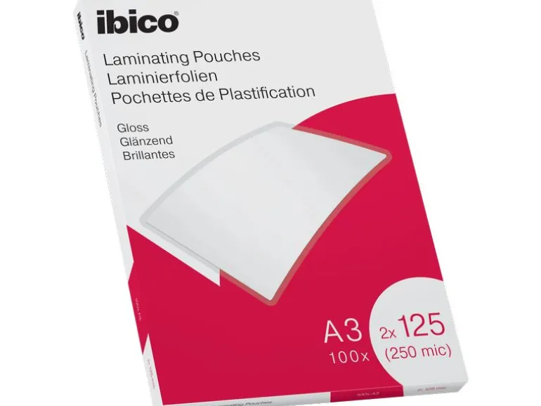 Ibico Laminierfolie Ibico A3, 125 µm, 100 Stück, Wasserabweisend