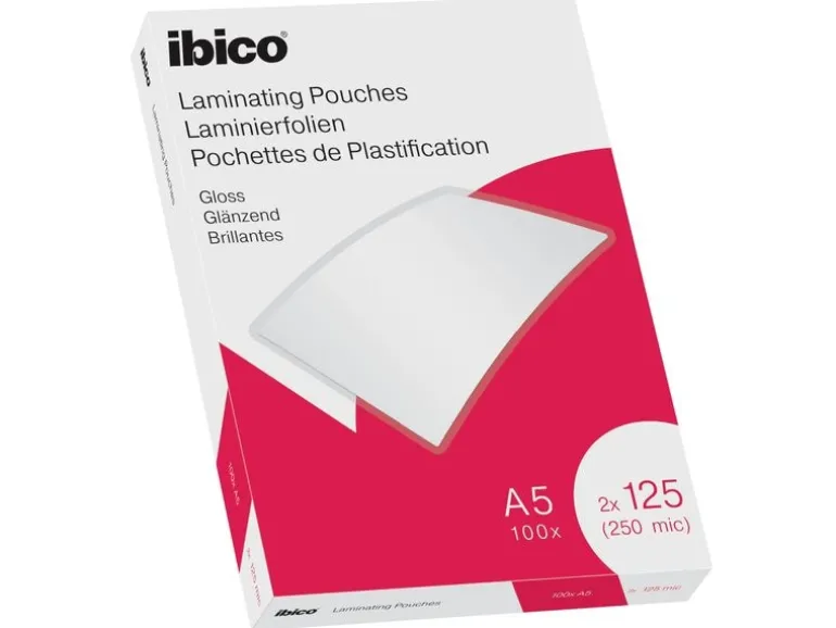 Ibico Laminierfolie Ibico A5, 125 µm, 100 Stück, Wasserabweisend