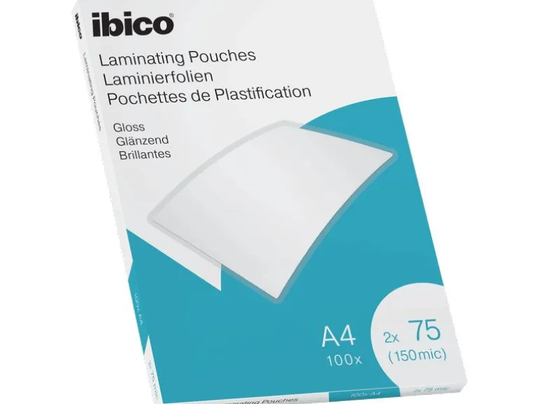 Ibico Laminierfolie Ibico A4, 75 µm, 100 Stück, Wassserabweisend