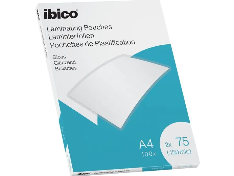Ibico Laminierfolie Ibico A4, 75 µm, 100 Stück, Wassserabweisend