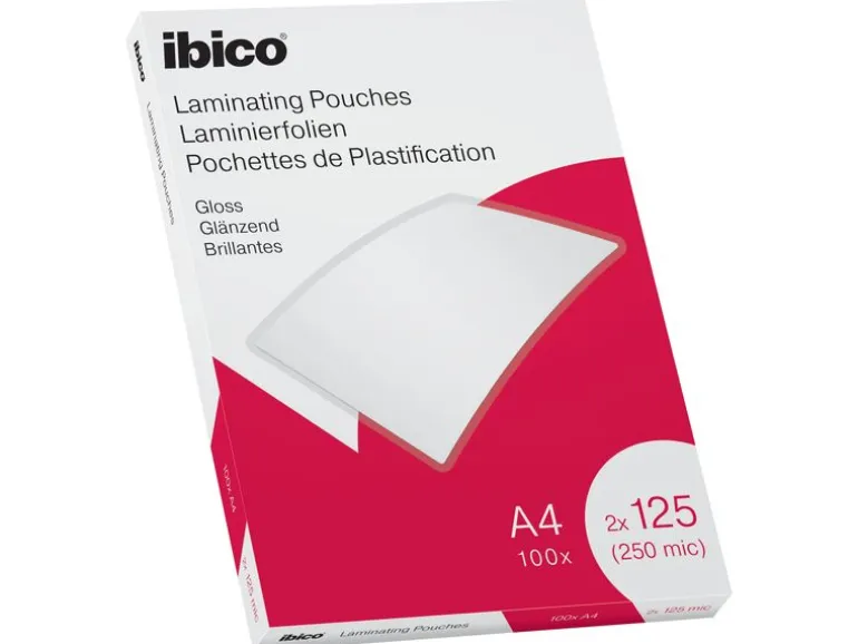 Ibico Laminierfolie Ibico A4, 125 µm, 100 Stück, Wasserabweisend