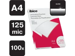 Ibico Laminierfolie Ibico A4, 125 µm, 100 Stück, Wasserabweisend