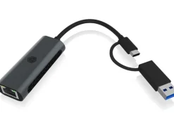 ICY BOX Netzwerk-Adapter IB-LAN301-C3 USB Typ-C/USB Typ-A